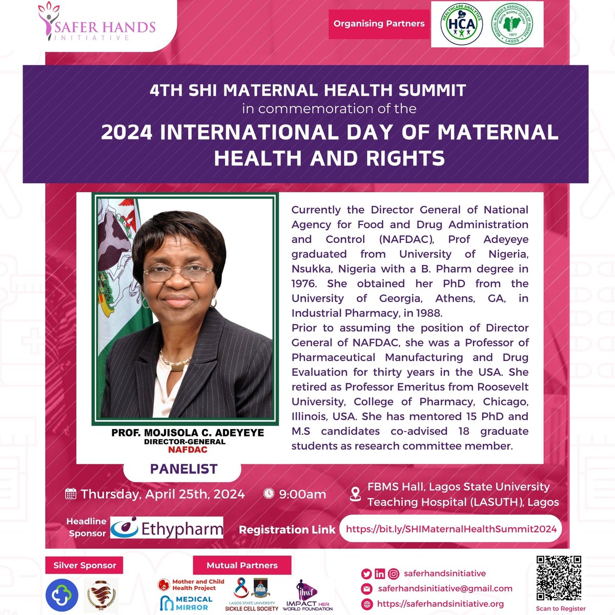 SAFER_HANDS's tweet photo. Meet some of the panellists for our upcoming #MaternalHealthSummit cc @NafdacAgency @abankethomas @BKFAust @MwanNigeria
We hope to see you there!
PS, register via this link for reservations: https://t.co/gjzLthvelQ
#SHIIDMH #IDMH #IDMH2024 #SHI #MaternalHealth #MaternalRights https://t.co/QZoQkmn73K