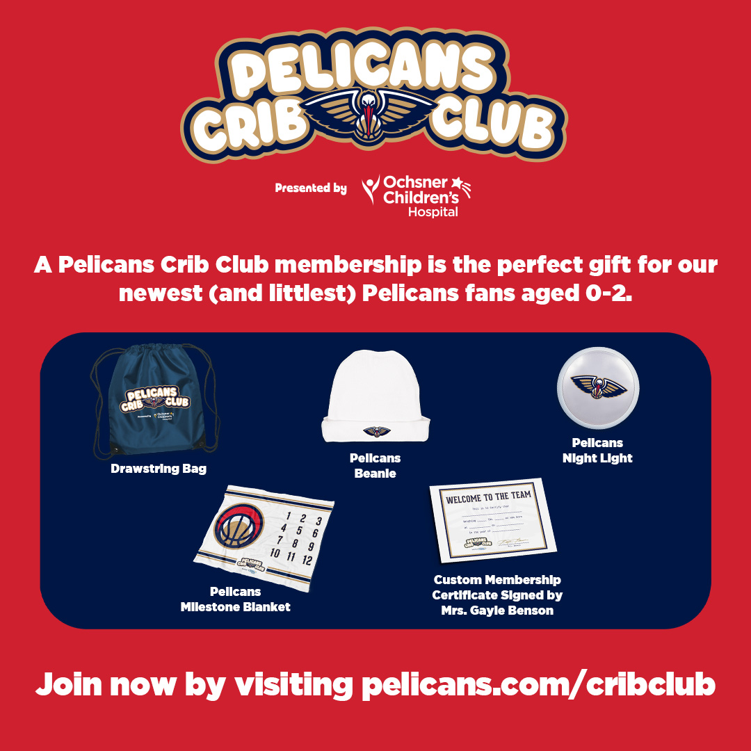 Picture this...your baby's monthly pictures on a Pelicans Crib Club blanket thanks to Ochsner Children's Hospital🥹🫶 Join here🍼Pelicans.com/CribClub #PelicansCribClub | @OchsnerHealth