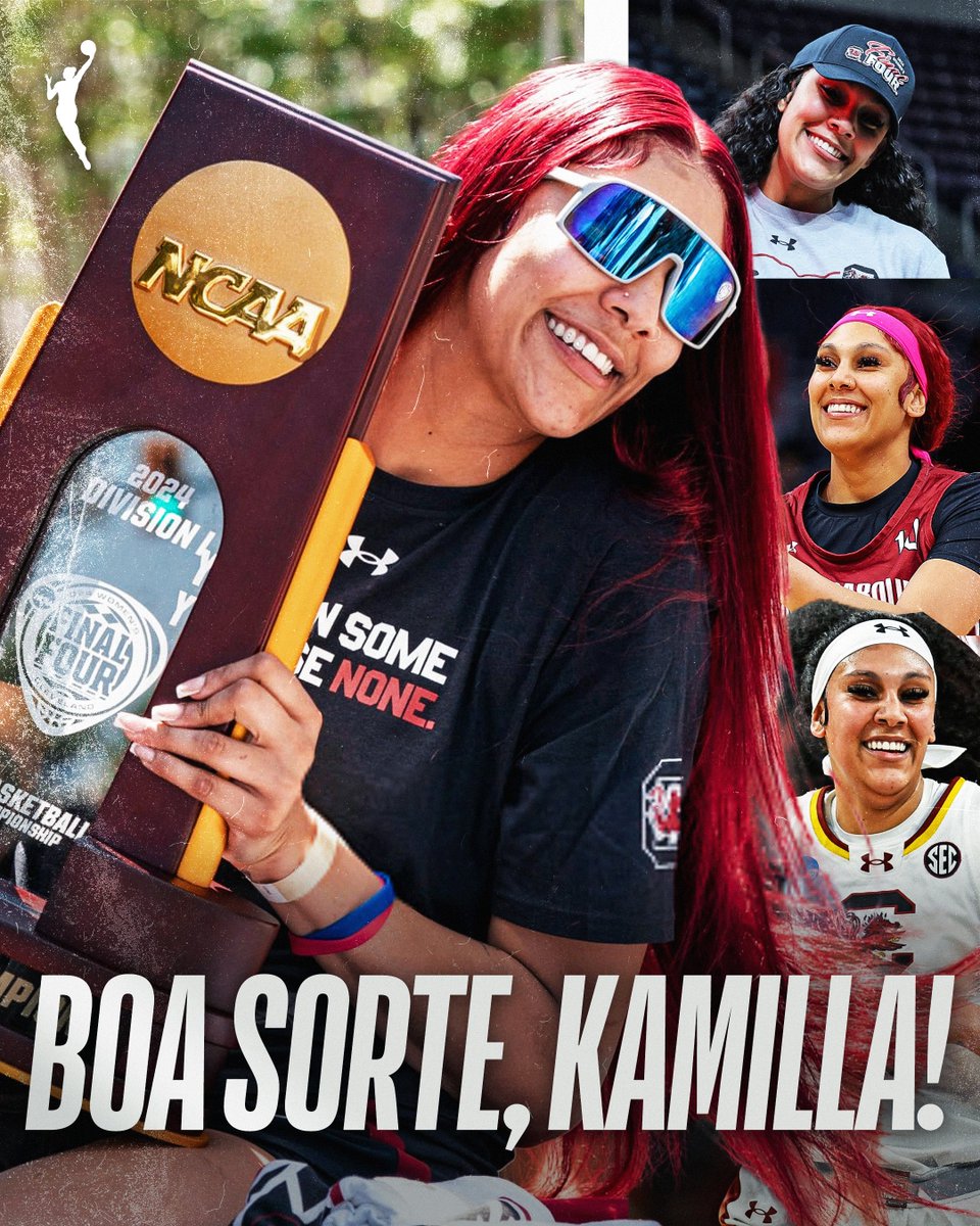 Daqui a pouco vai rolar o #WNBADraft, e você confere tudo que vai rolar nesse grande evento com a gente! 💯 Mas, enquanto o momento da verdade não chega, vamos homenagear a FERA BRASILEIRA @Kamillascsilva! 🔥 Boa sorte na nova etapa da carreira! 🙌