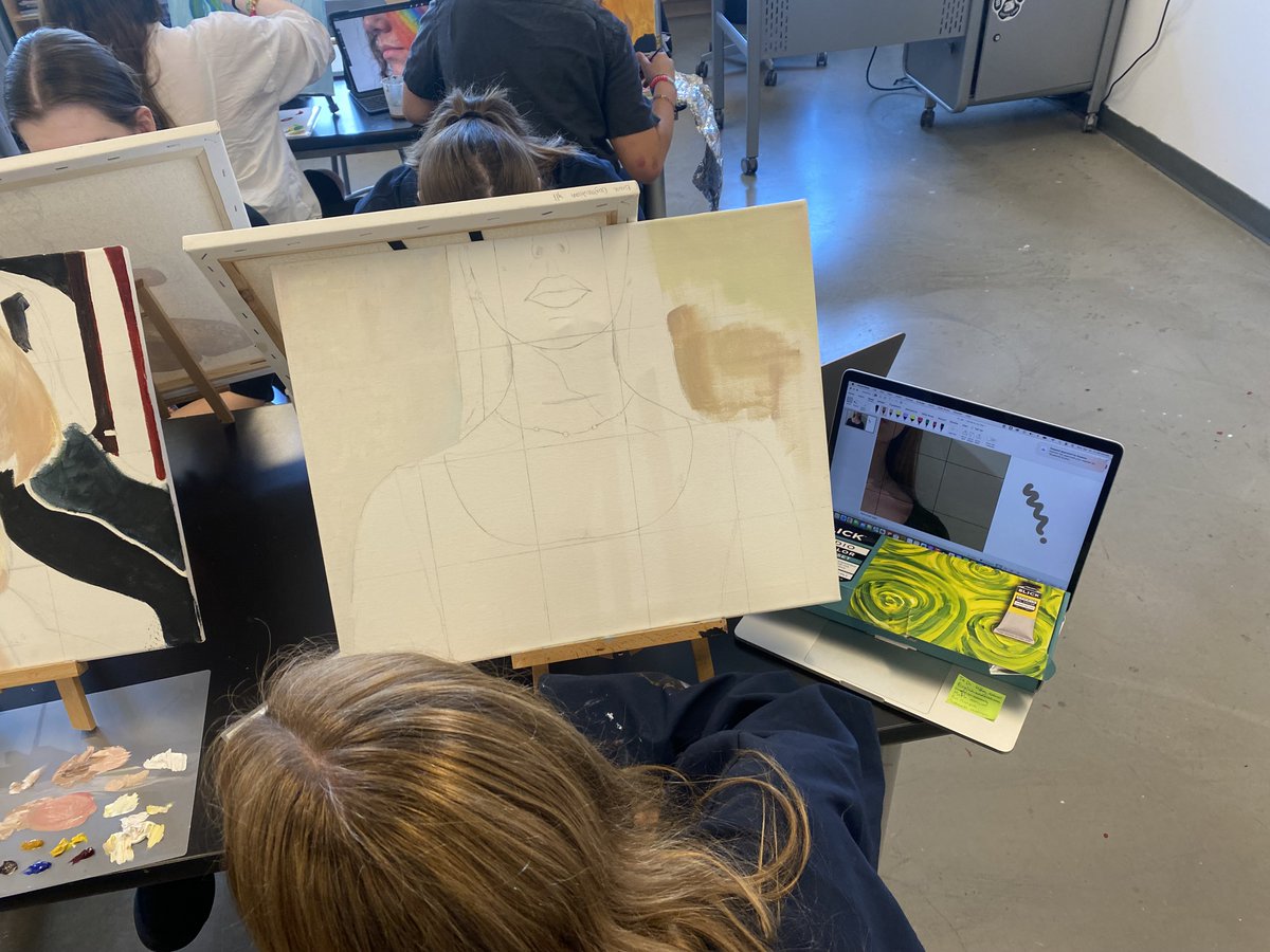 Year 11 Visual Art students had a busy start back to school. Students are applying their understanding of oil paint and the artist Jenny Saville’s style, following their successful mock exam pieces earlier this semester. 
#CreateYourFuture #GoFurther #Changemakers #Limitless