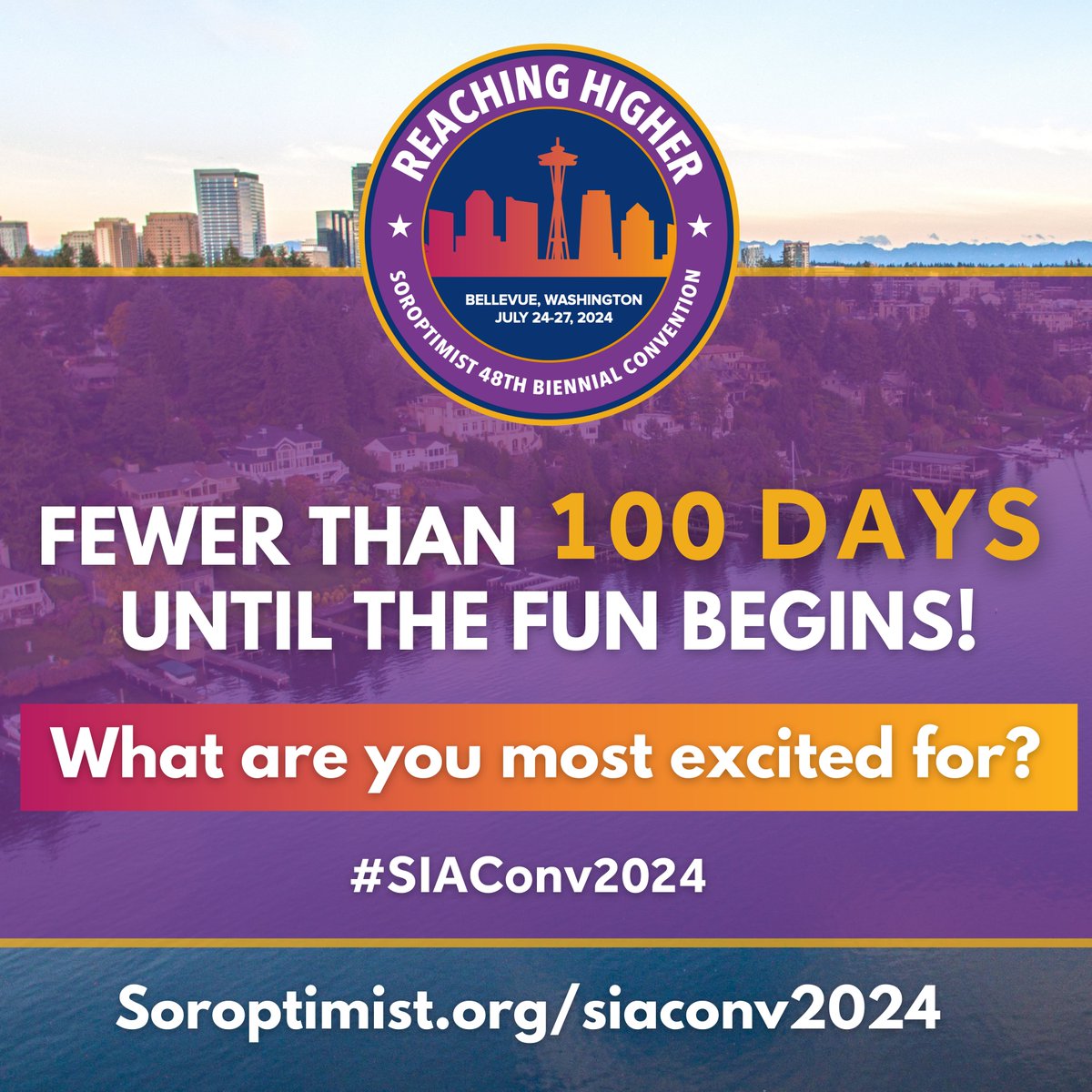 Just a little under 100 days until Soroptimist's 48th Biennial Convention! What are you most excited for? Let us know! We are excited to meet in-person again 🌟 #SIAConv2024 soroptimist.org/siaconv2024