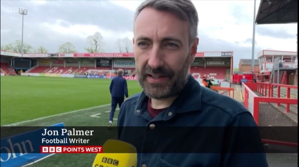 Cameo on this evening's BBC Points West news bulletin for lecturer @JonPalmerSport, discussing Cheltenham Town's League One relegation battle #ctfc