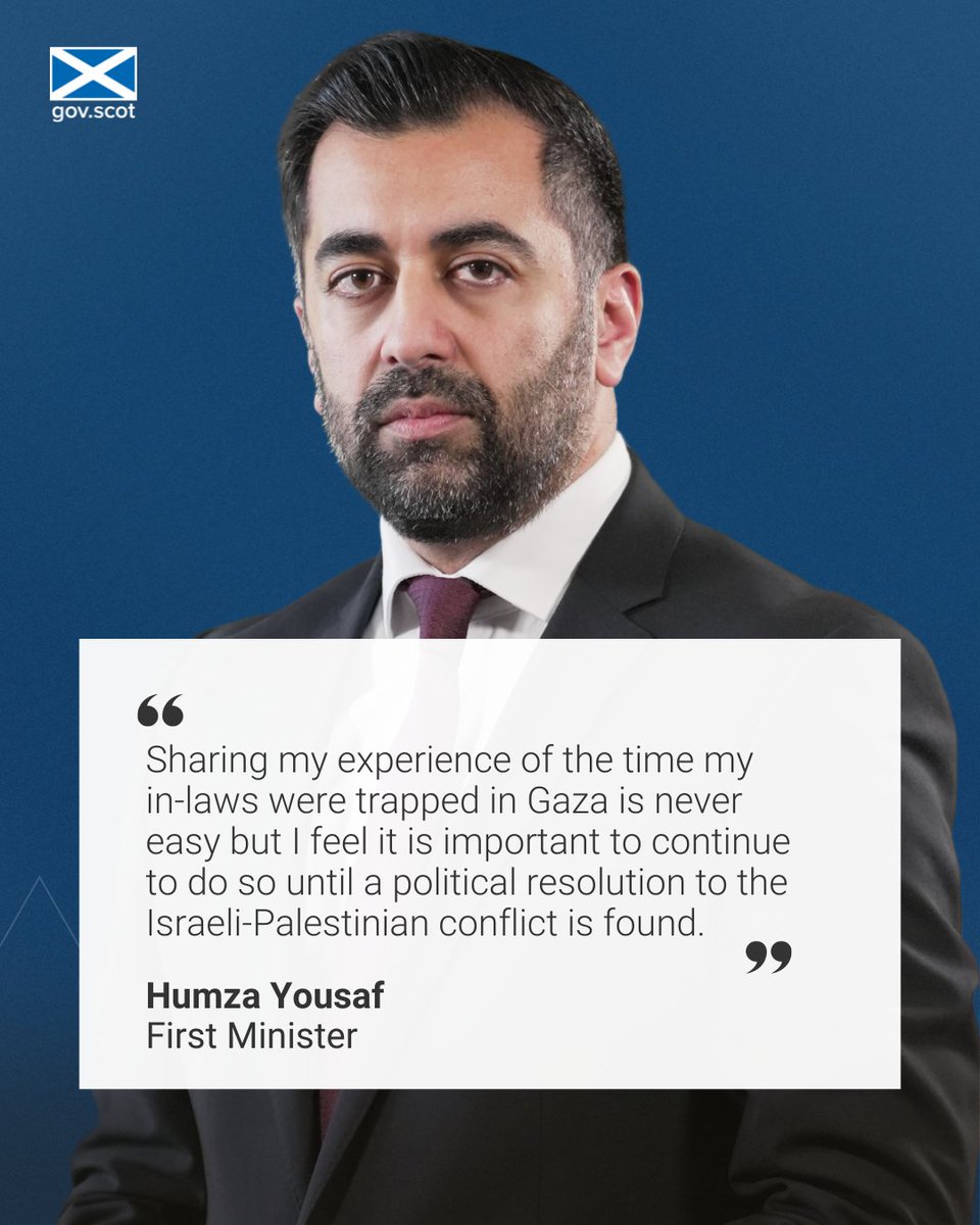 First Minister @HumzaYousaf joined British-Jewish organisation @YachadUK online to discuss the conflict in Gaza, and the impact of the conflict on communities in the UK. @ScotGov is calling for an immediate ceasefire and the unconditional release of hostages.