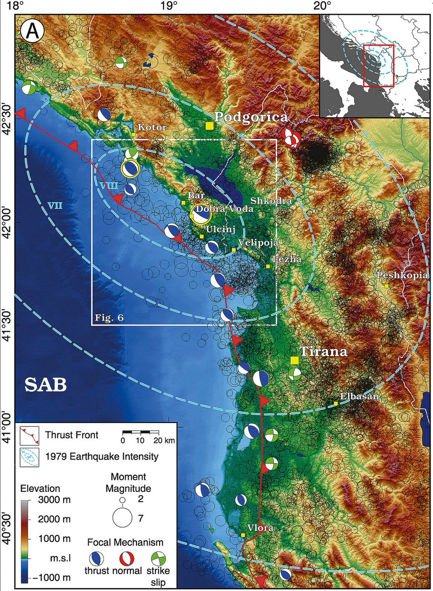 Today is the 45th anniversary of the #Montenegro #earthquake, ranking among the strongest historical earthquakes on the #Balkan peninsula and certainly the strongest instrumental one. A few years back we reevaluated the #structuralgeology in that area. sciencedirect.com/science/articl…