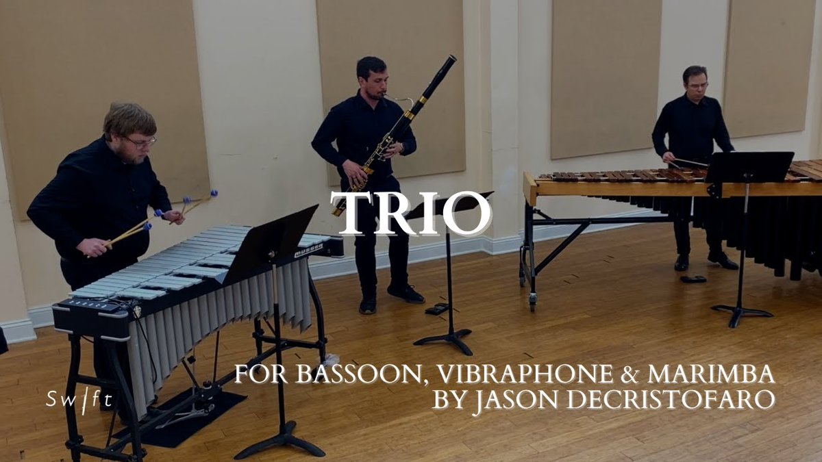 Percussion? Bassoon? I think Yes! Take a listen to <a href="/JasonDeCristof1/">Jason DeCristofaro</a> (Jason DeCristofaro)'s "Trio for Bassoon, Vibraphone &amp; Marimba" now LIVE on my #YouTubeChannel!
.
.
.
youtu.be/UhY9Qb4Yh7E
.
#bassoon #marimba #vibraphone #percussion #chambermusic #premiere #recording #music