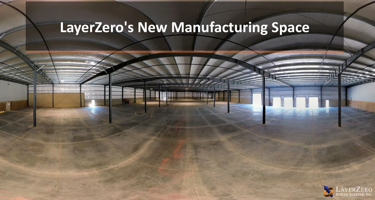 A panoramic view of LayerZero's new manufacturing space 