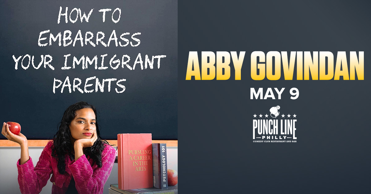 COMING UP ➡️ @abbygov: How to Impress Your Immigrant Parents 🎤 Abby will only be in Philly for one night! Don't miss laughing with her at Punch Line 😆 Secure May 9th tickets at livemu.sc/441k8aH 🎟