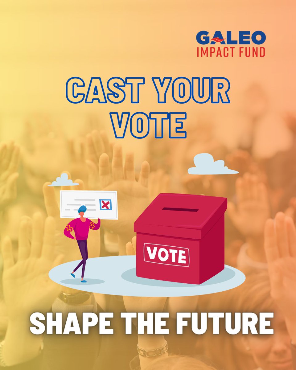 🗳️ Make your voice heard and influence the policies that directly shape our lives! Voting gives us the power to safeguard our rights, protect our communities, and demand accountability from our leaders.  Be a powerful force for positive change 🌟🗳️
#galeoimpactfund #vote