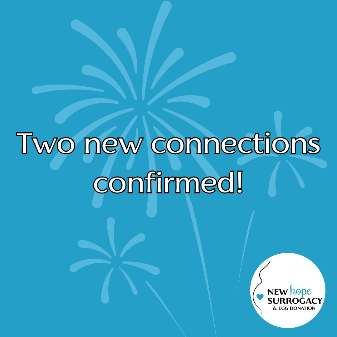 We are so excited that we have two new connections confirmed! We cannot wait for these journeys to begin!

#NewHopeSurrogacy #dosomethingamazing #surrogacy #waitingforyou #DreamsComeTrue