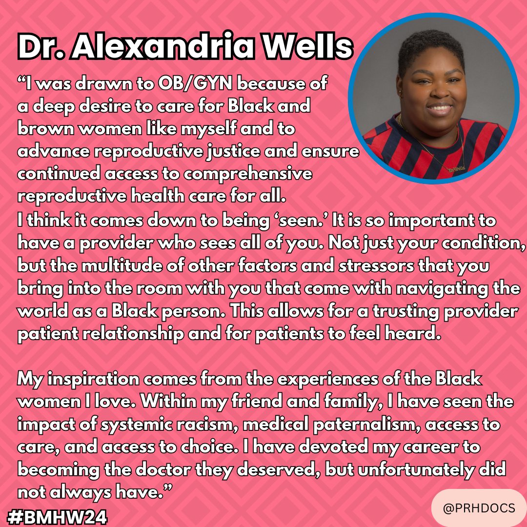 During #BlackMaternalHealthWeek, we asked Black doctors to share their reflections on the importance of having Black providers caring for Black patients. Read responses from 4 amazing providers who are proudly advocating for their communities and their patients! #BMHW24