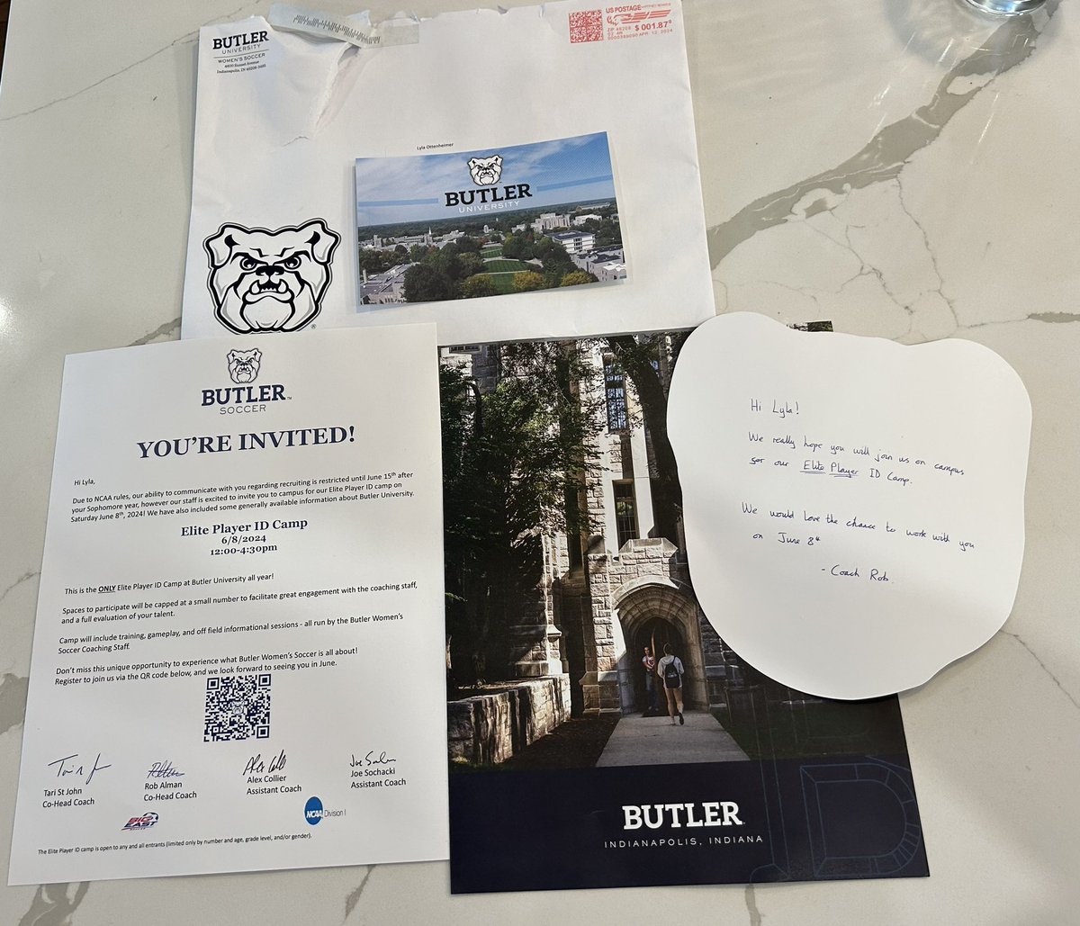 LylaOttenheimer's tweet photo. Thank you so much @ButleruWSoccer for the mail!! I look forward to learning more about Butler University and seeing the campus and facilities. @STA_Soccer @kellysimsSTA @t0m_shields @CoachSeve @ImYouthSoccer @TopDrawerSoccer @PrepSoccer @GAcademyLeague https://t.co/2ou23KRTIv