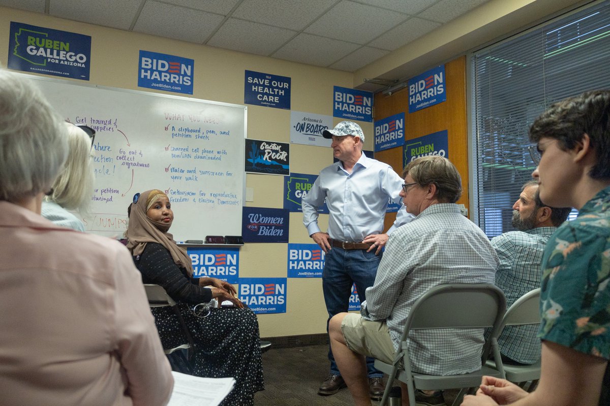 This weekend, I saw a lot of Arizonans who are fired up and ready to put in the work to re-elect @JoeBiden and restore reproductive rights after last week’s disastrous ruling. But we need your help — can I count on you to join us? ➡️ Mobilize.us/jumpstartaz/