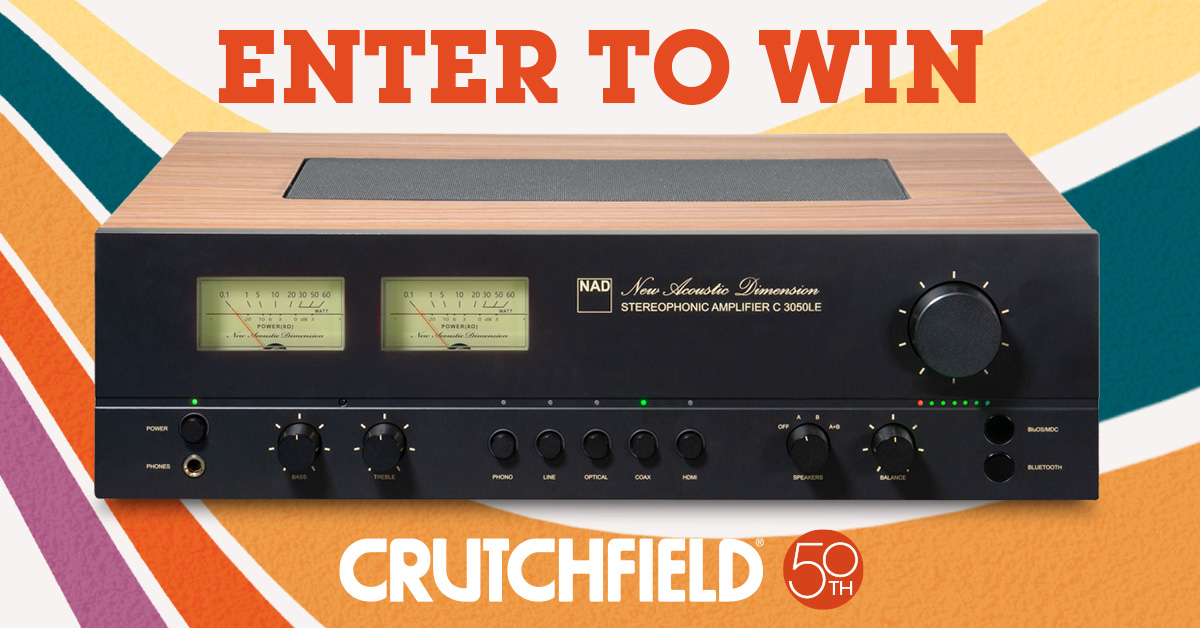 In celebration of our 50th Anniversary we're giving away the super high performing NAD C 3050 LE limited-edition integrated amplifier! 🙌 Enter now for your chance to be the lucky winner: crutchfield.com/r/D2L
