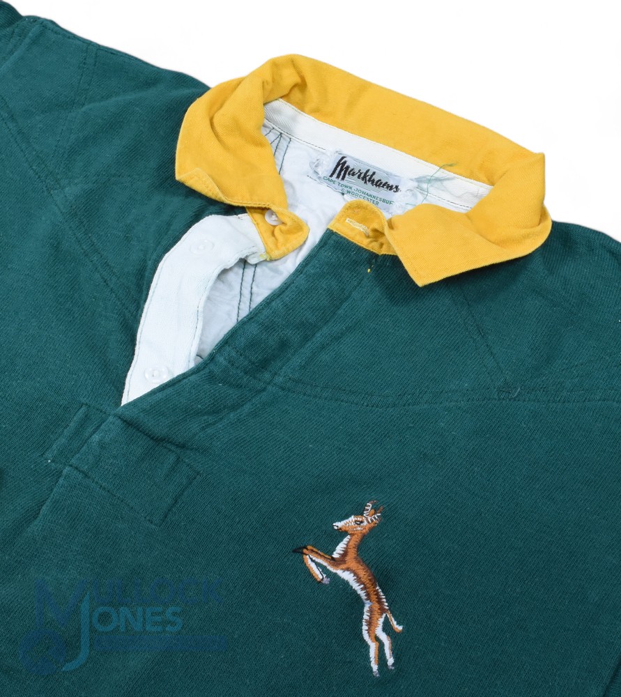 Mullocks1996's tweet photo. 🔥🏈 HOT LOT 285 - #SouthAfrica Legend Lionel Wilson's Boks Jersey &amp; Socks, 1962 - avail 24 April from 9:30am - over 450 lots of #pureRugby #Rugby #Springboks #Rugby #RugbyWorldCup #rugby24 #Rugby365 #rugbylife #southafricarugby https://t.co/KvsrHhIRGp