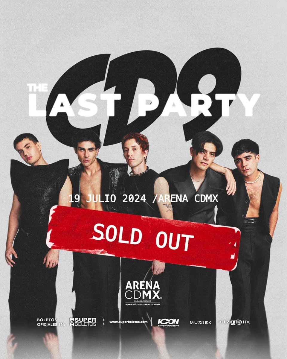 ailoviutl's tweet photo. 🚨 SOLD OUT CD9 THE LAST PARTY 🚨
CODERS! Lograron un Sold Out impresionante para The Last Party que se llevará a cabo el 19 de Julio en la Arena CDMX.
Pero… ¿No nos caería tan mal una segunda fecha no? 👀
#CD9 #CD9THELASTPARTY CD9 #WelcomeBackCD9 #Coders #CD9 https://t.co/KNqyNtO1GD