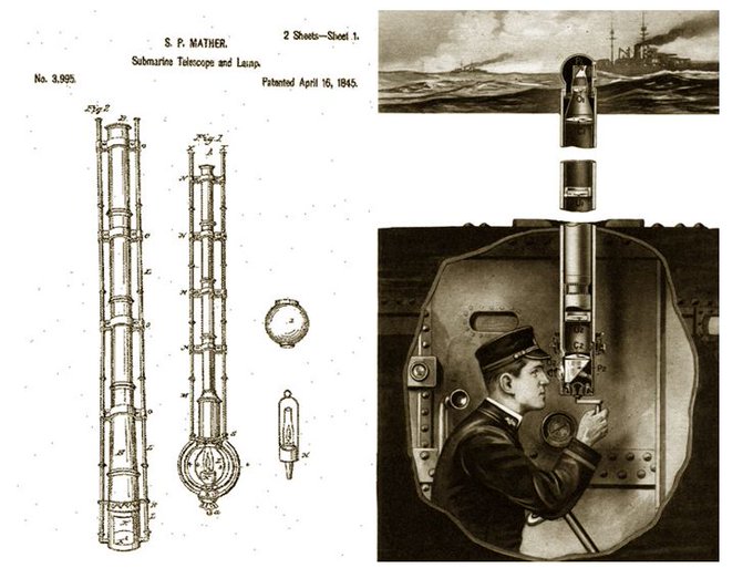 #TalDíaComoHoy en 1845, la inventora Sarah Mather patenta el primer telescopio submarino, antecesor del periscopio. A pesar de su importante aporte, apenas hay datos biográficos sobre ella. #WomenInSTEM