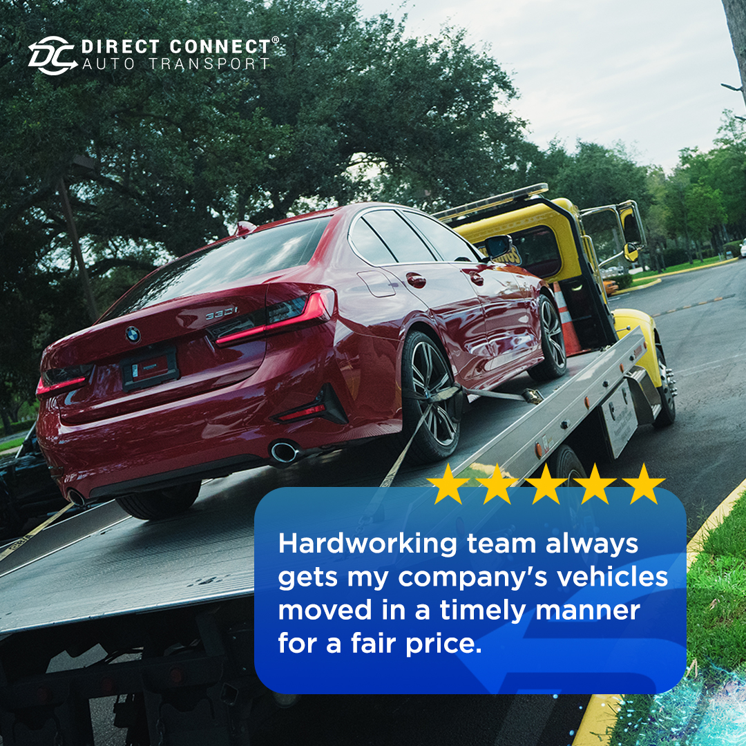 Direct Connect Auto is the premier choice for auto transport because of its unrivaled service and reliability, evident in our many glowing 5-star reviews! #autotransport #cartransport #exceptionalservice
