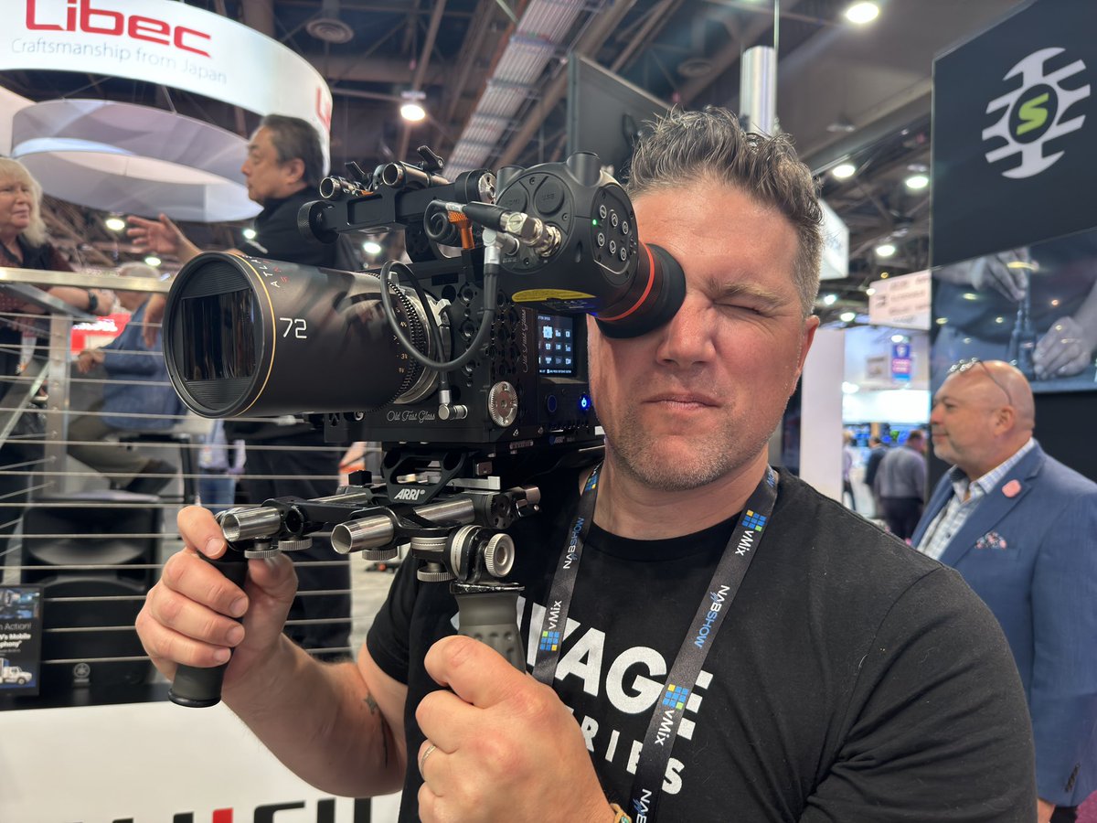 joeyfameli's tweet photo. At NAB putting my hands on things with @_owlbot. If you see a disheveled looking tired guy, be sure to stop and say hi https://t.co/qAjrL9hHXn