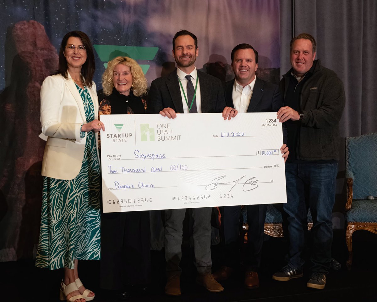 Today is National American Sign Language Day. Congratulations to @signspaces, the first place and people's choice winner of the Startup State Entrepreneur Challenge at the One Utah Summit last Thursday. Signspaces is a deaf-owned business that helps people learn sign language.
