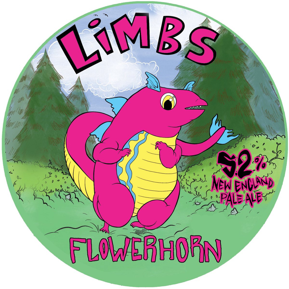 🦖Limbs - 5.2% New England Pale Ale. 
Limbs is filled with oats and extra pale malt to give a thick haze and sweet base which complements the hops. Dry hopped with two big hops, Strata and Nectaron! Limbs is both fruity and dank with tropical fruit notes. 
🍺Launching Friday!
