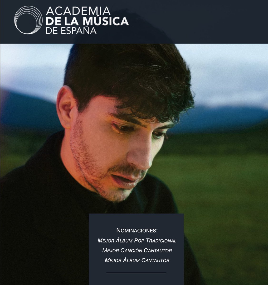 «Doce» ha recibido tres nominaciones a los Premios de la Academia de la Música de España <a href="/academusica/">Academia de la Música de España</a>. Es auténtico honor y una felicidad inmensa. Mi más sincero agradecimiento emocionado al jurado y también a todas las personas que me acompañaron en este viaje tan increíble 🙏🏻