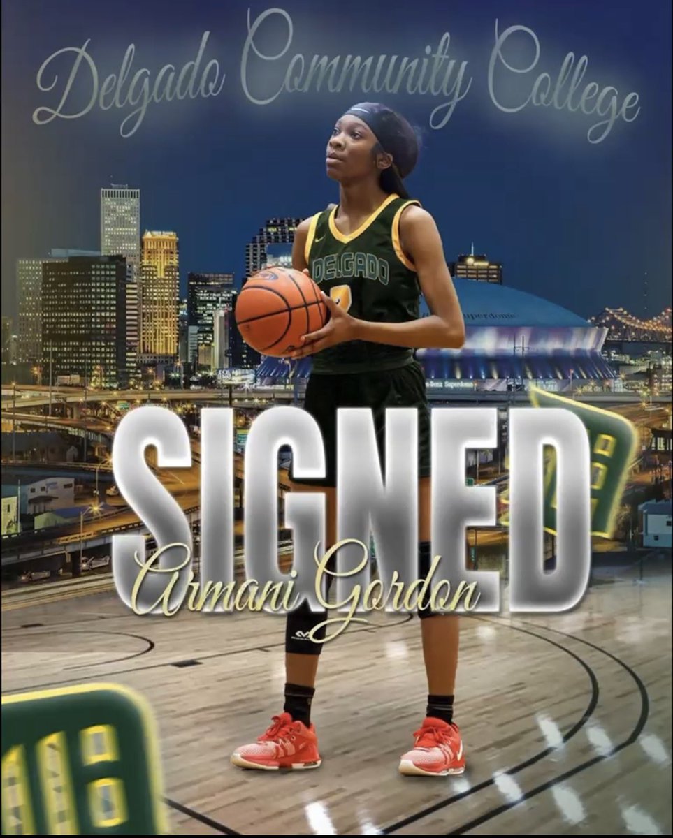 🚨Commitment Alert 🗣️ Help us congratulate Armani Gordon, one of the top unsigned prospects in the state on her commitment to Delgado! ⛹️‍♀️ Armani Gordon 🏫 East Iberville 🎓 Class 2024 #OurGirlsHoop