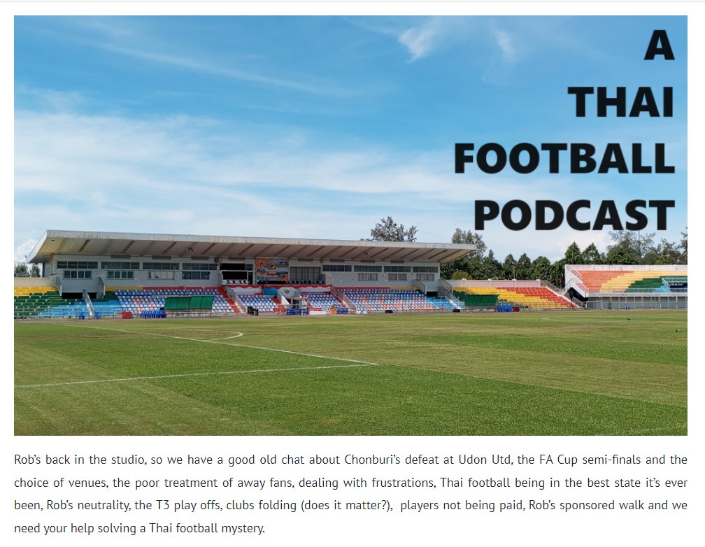 A Thai Football Podcast  
43: I Wish It Could Be Songkran Everyday  
Available now! dalefarrington.podbean.com/e/43-i-wish-it…