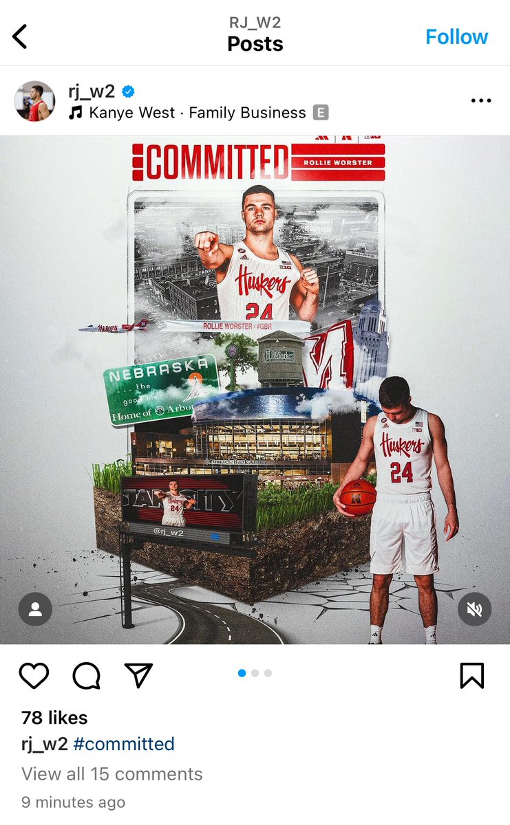 Utah transfer PG Rollie Worster announced his commitment to #Nebrasketball on Instagram. The 6’4”, 206-pound guard spent 3 seasons playing for Craig Smith at Utah after one year at Utah State. He averaged 9.9 PPG, 5.5 APG and 4.9 RPG in 16 games this season before an injury.