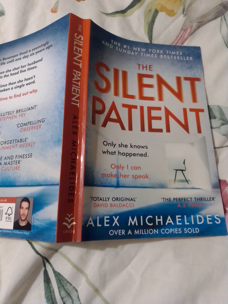 How to tell when I'm loving a book. Paperback is for bed, bath, bus. Audio version for car, housework, walking the dog. @AlexMichaelides #thesilentpatient - thoroughly recommend... I sense a big twist approaching!!