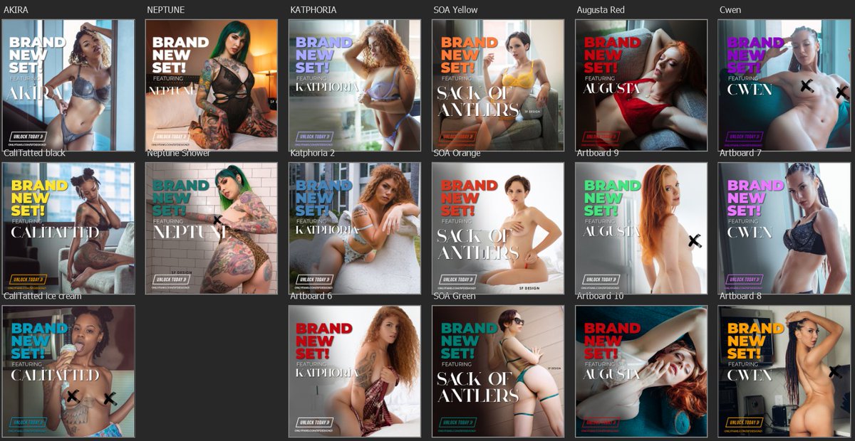 I was looking at all the content I could post on my OF and decided to create covers to motivate myself to create sets. They turned out nice! 

Subscribe, I got stuff coming soon.
onlyfans.com/sfdesign21