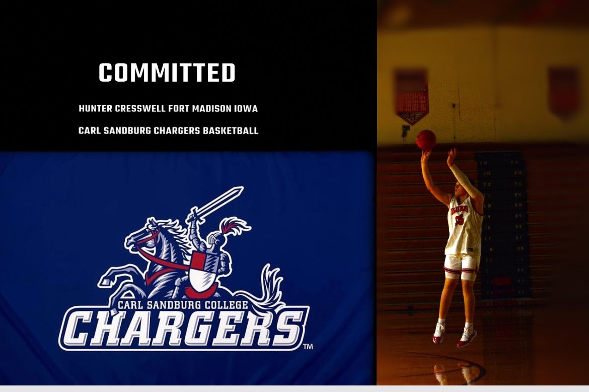 Exited to announce my commitment to carl Sandburg college, and to continue my basketball career!