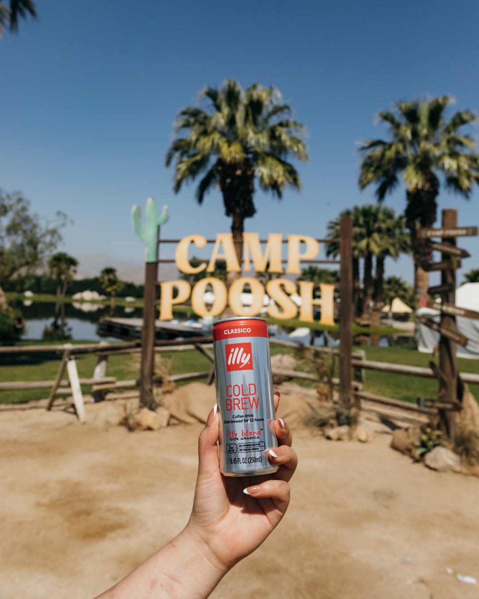 What's better than an ice-cold coffee to keep you fueled and refreshed for your festival days? This weekend, we shared our illy Cold Brew at the Erewhon marketplace with the happy campers at #CampPoosh. Swipe to see how they enjoyed their cold cans of #illycoldbrew. #LIVEHAPPilly