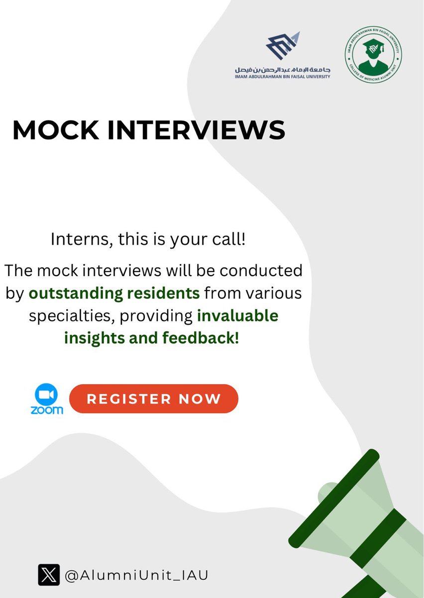 Calling all interns 📢

We're excited to announce that registration for mock interviews is now open ✨

Interviews start from tmw &amp; run through April 25th🗓️

Take the opportunity to sharpen your interview skills 💼

Limited slots available, Register now!👀
docs.google.com/forms/d/e/1FAI…