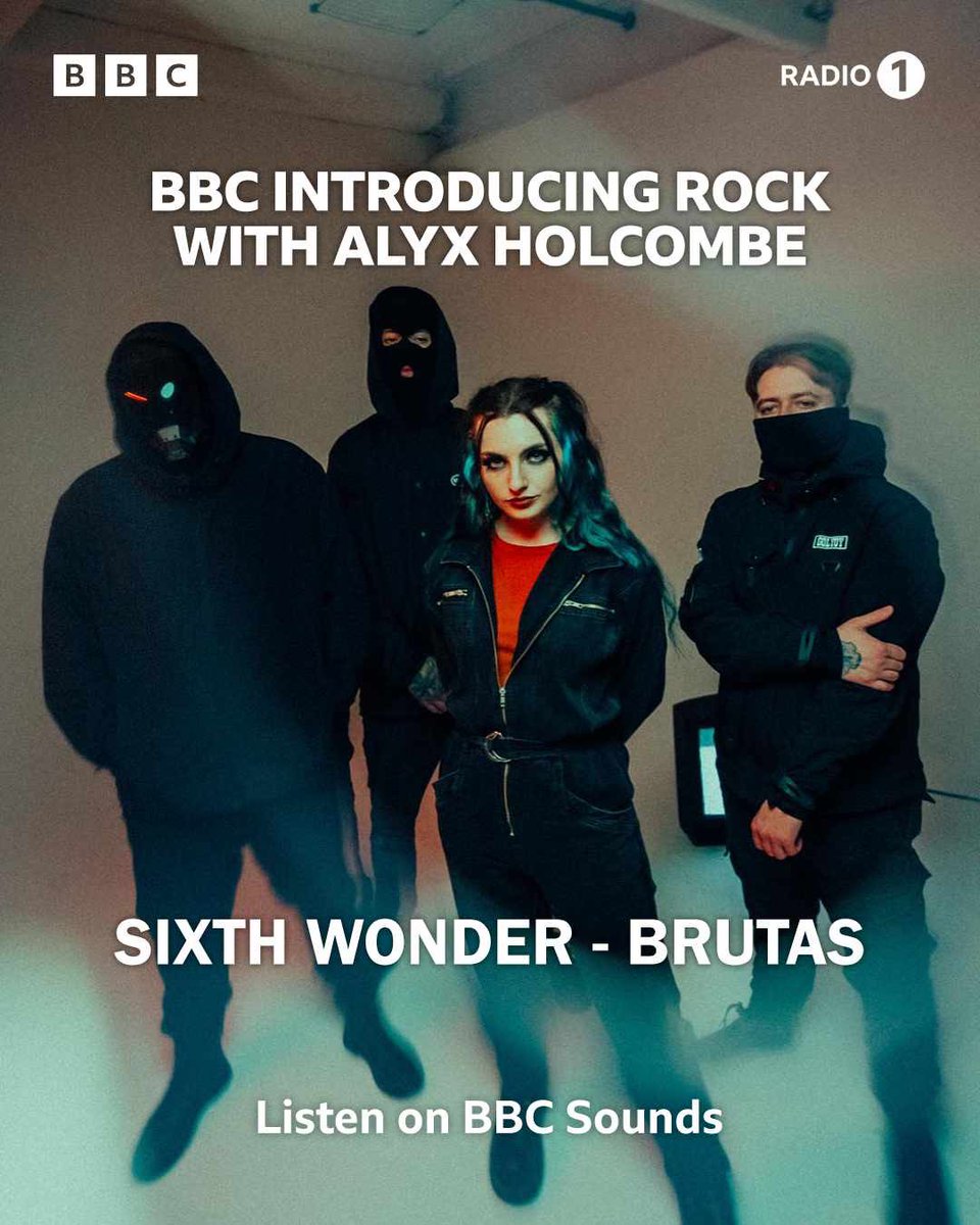BRUTAS is airing on @BBCR1 tonight from 1am on @AlyxHolcombe’s Introducing Rock show 🧡 Thank you for all of the love on this track ☣️ 📸: Marc Sharp