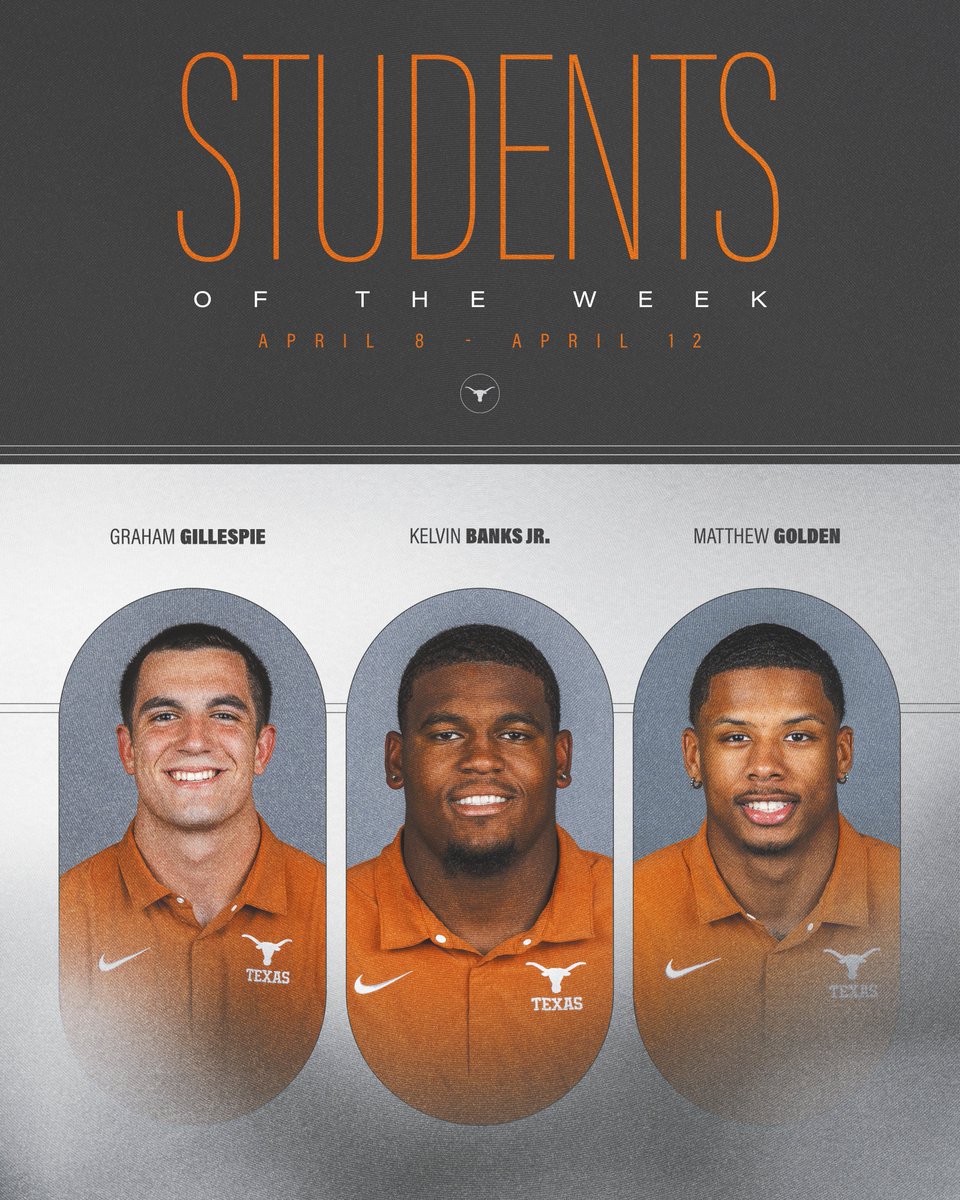 Congrats to our Students of the Week! 🤘 @4grahamg x @Kelvinbanksjr12 x @MatthewGolden_2