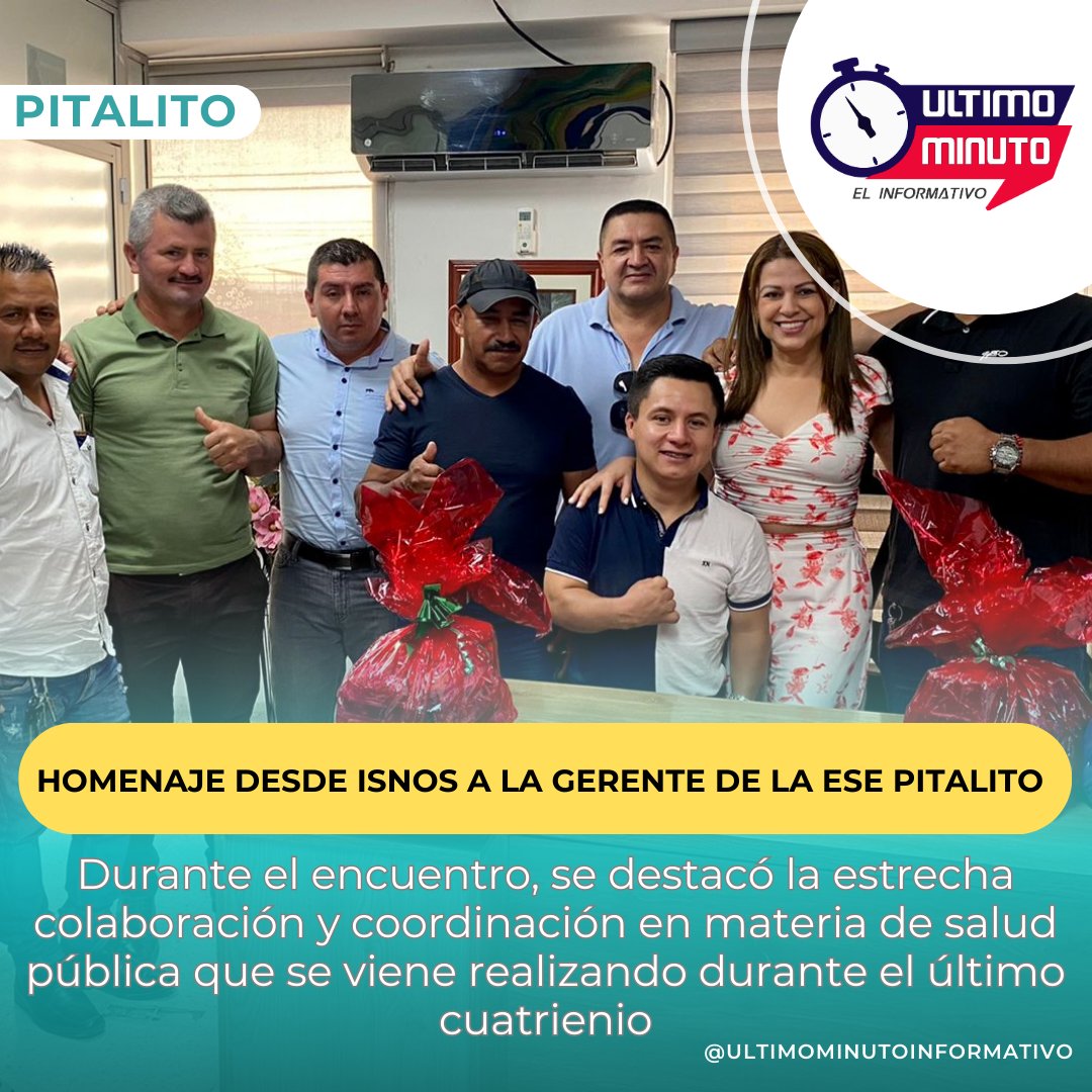 UltimoMinutocol's tweet photo. #UltimoMinuto Concejales del municipio de Isnos realizaron un reconocimiento a la Dra Oriana Sofia Peña Mazabel gerente de la ESE Manuel Castro Tovar de Pitalito, por su incansable trabajo. https://t.co/IZXIYsNQ8S