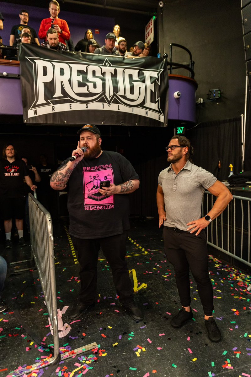 It takes a team to make shows like #PrestigeRoseland 8 happen & run smooth. A lot of people helping throughout, a constant has been @AlexShelley313. There’s a reason the in ring action and shows have gotten better since he joined the fold. So thankful to have him on the team!
