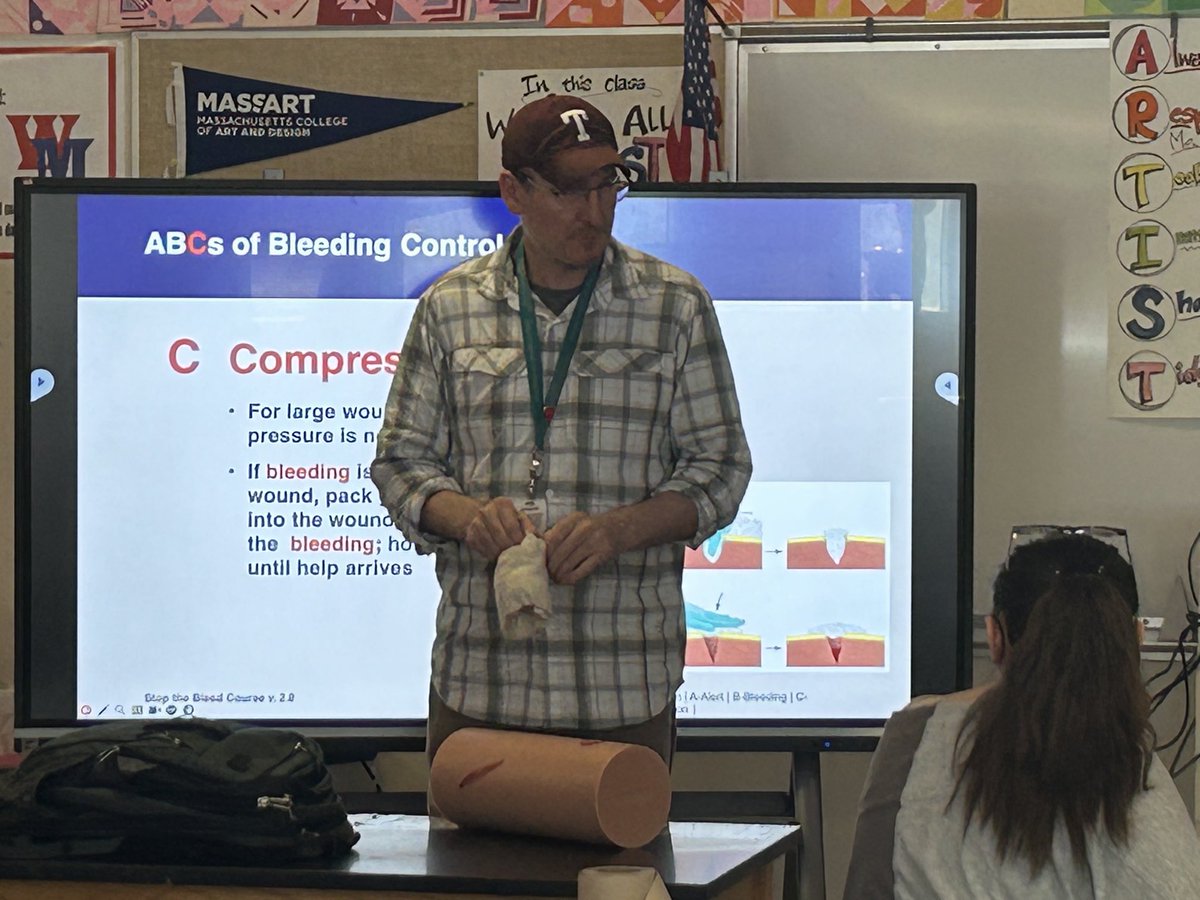 Today we are at West Mesa High School teaching close to 200 students the Stop the Bleed program with UNM doctors and nurses. This life saving program teaches our students how to save a life if there is a shooting.