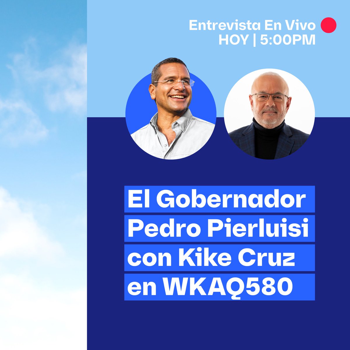 EN BREVE | Estaré en entrevista con Kike Cruz por @WKAQ580. ¡Sintoniza!