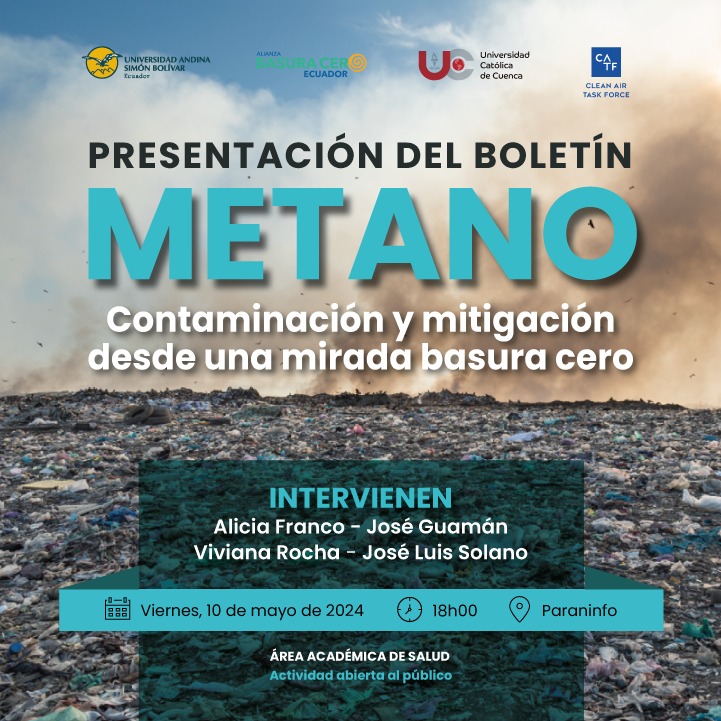 #INVITACIÓN La Alianza y la @uasbecuador presentan una primera investigación sobre las emisiones de #Metano en el país. El boletín incluye una segunda parte: un registro nacional de las iniciativas descentralizadas de compostaje. 🗓️Viernes, 10 de mayo ⏰ 18h00