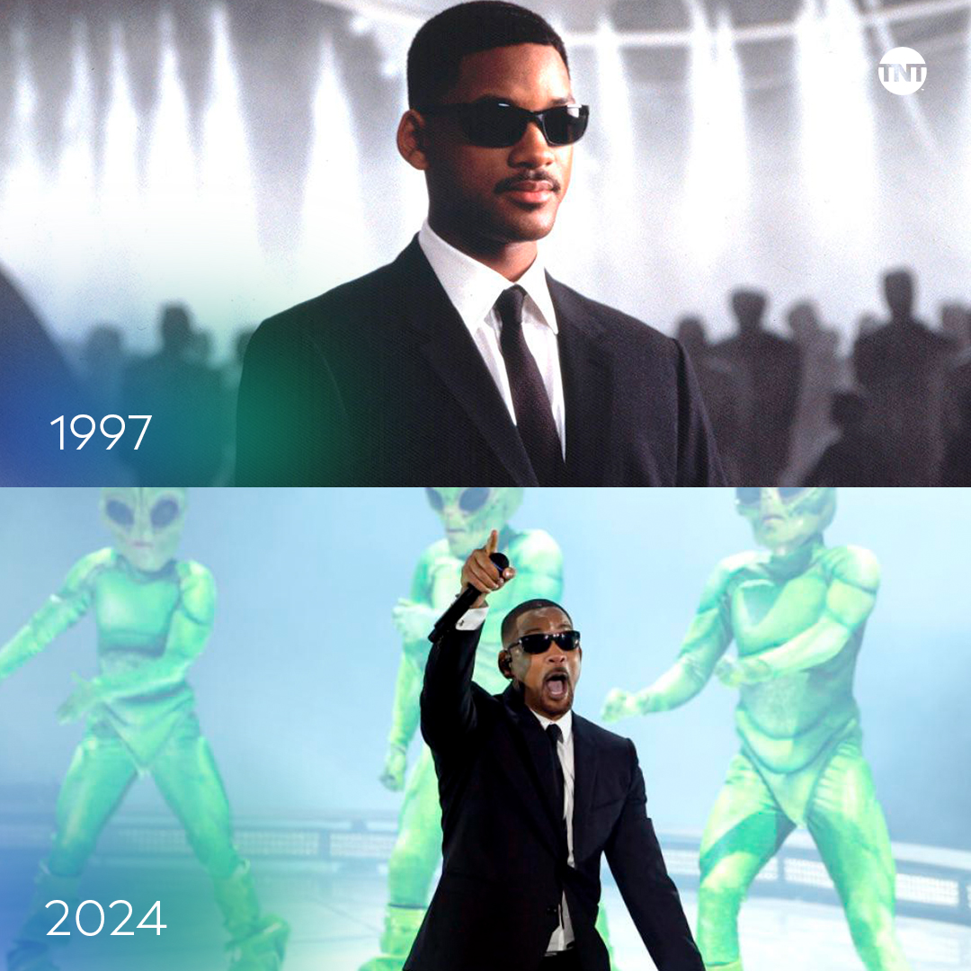 Olha quem apareceu de surpresa! O #WillSmith trouxe de volta o Agente J pra caçar alguns monstros no show do #JBalvin no #Coachella 🤯🤯🤯 #TNTBR #MIB #HomensDePreto #MenInBlack