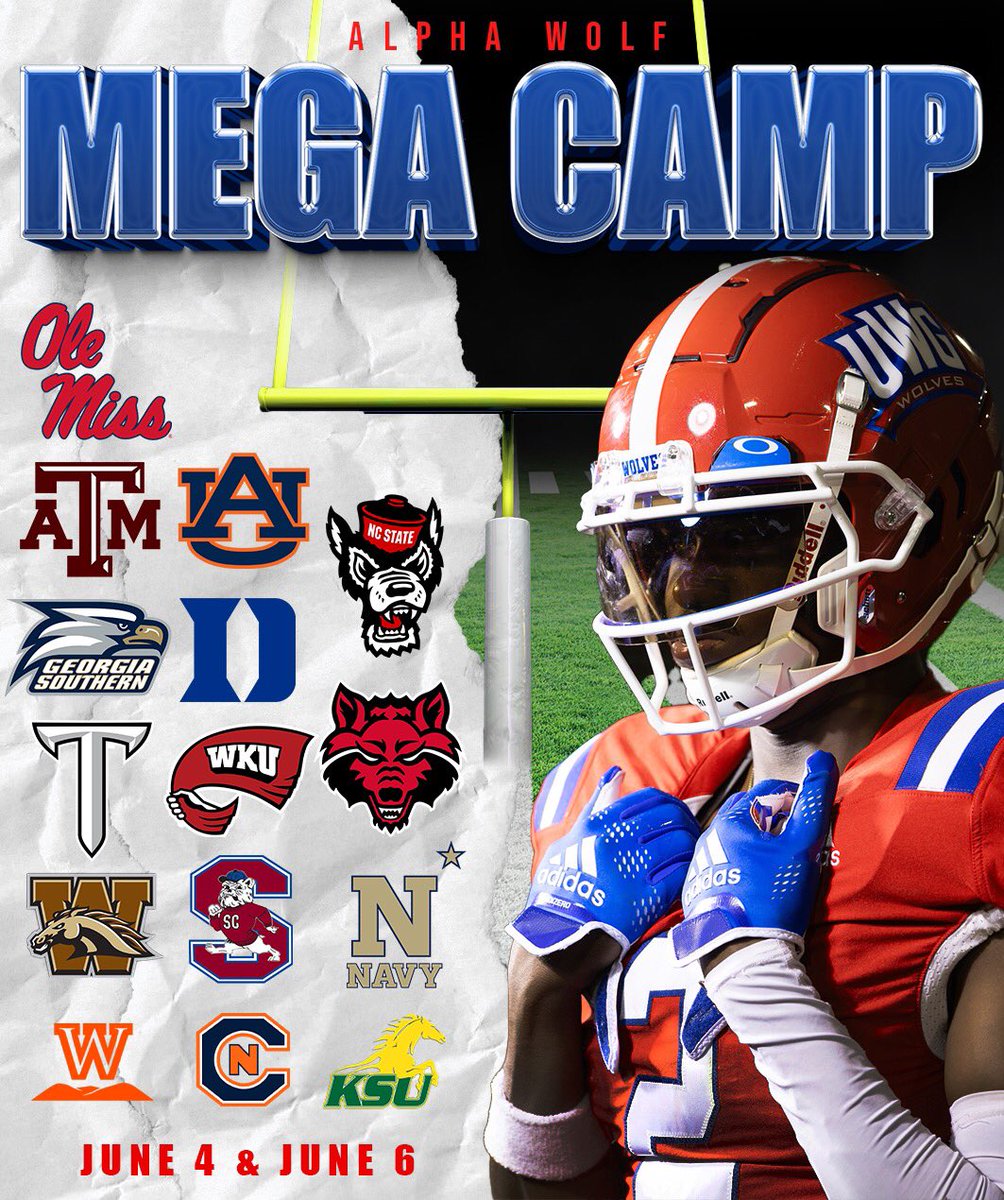 The place to be this summer is UWG! Two dates to come be seen and get better 💪🏈

✍️: joeltaylorfootballcamps.com

#WeRunTogether