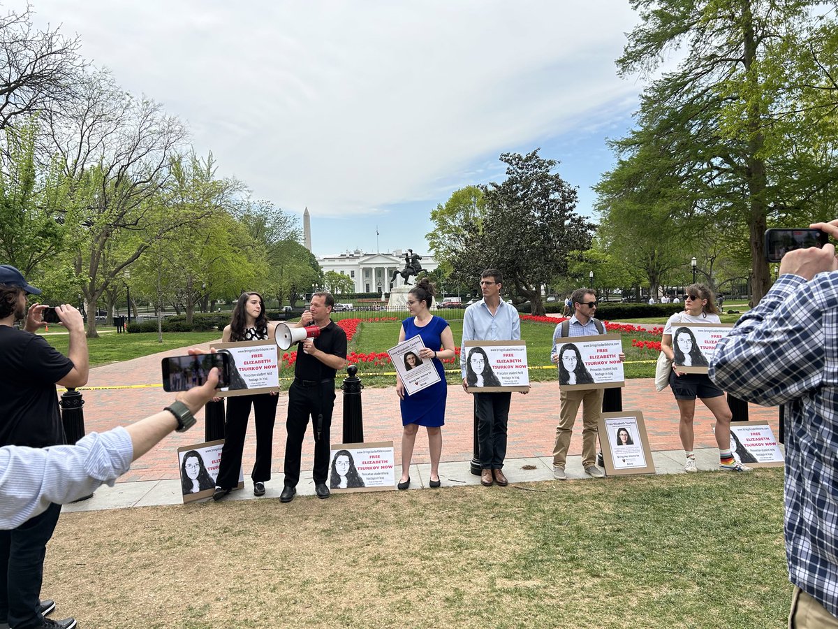 Rally for the release of Elizabeth Tsurkov as Iraq PM meeting Biden at the White House