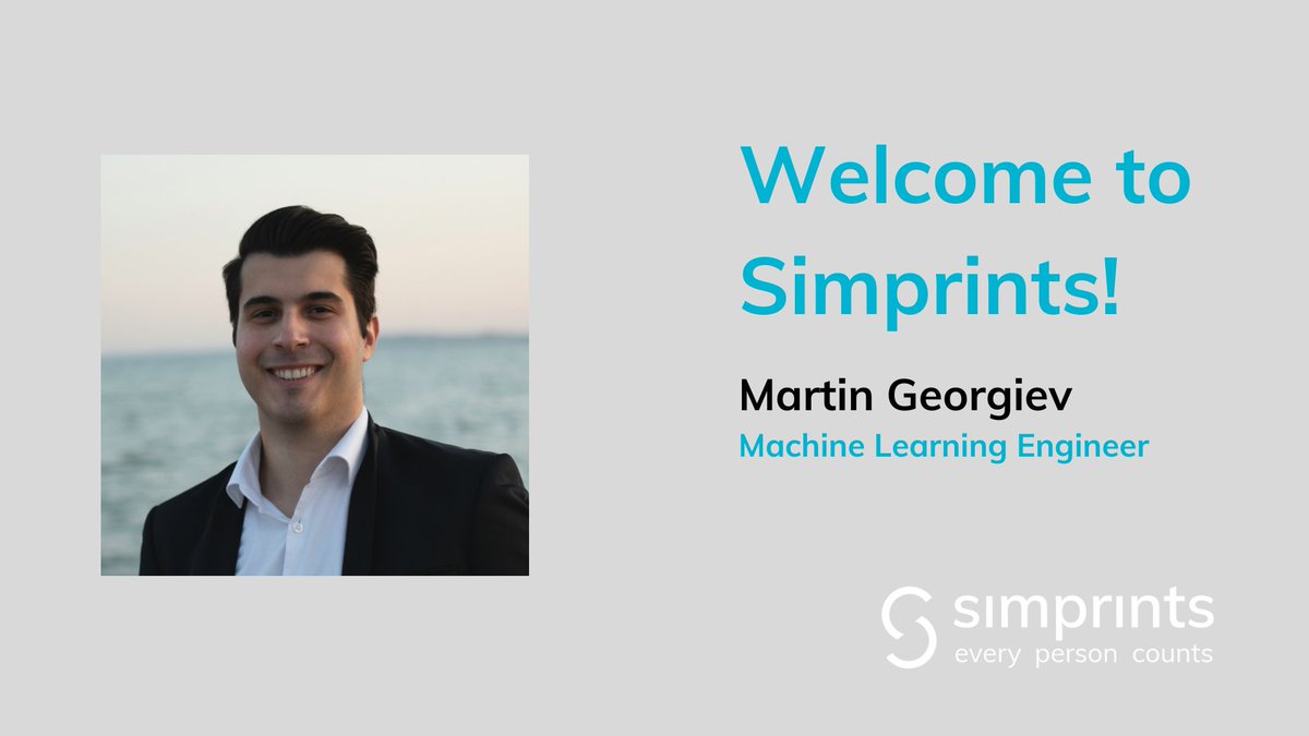 A warm welcome for Martin Georgiev who joins Simprints as a Machine Learning Engineer. He has experience with both large tech companies as well as small, dynamic start-ups. 👋 Our team: bit.ly/3ZT228w 💼 Vacancies: bit.ly/45rdZnq #team #culture #people