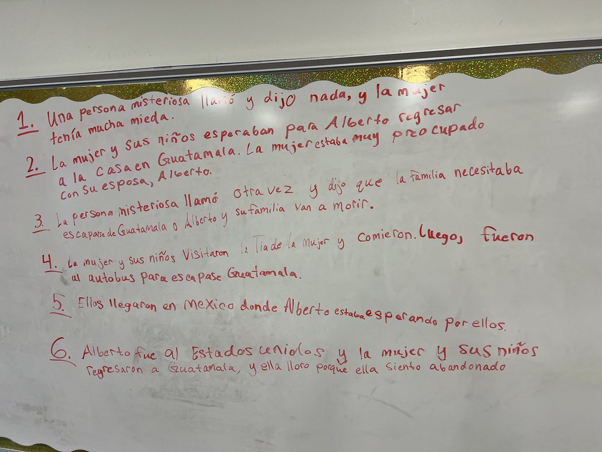 HolaChurchLady's tweet photo. Spanish 2 kiddos crowdsourcing #mainideas fr the text.
I don’t test reading comprehension with multiple choice until we get til Sp. 3. I ask them to demonstrate understanding by:
-Give advice to the characters.
-What would u do different?
-What do u predict?
#spanishteacher https://t.co/NyUlIh2rrU
