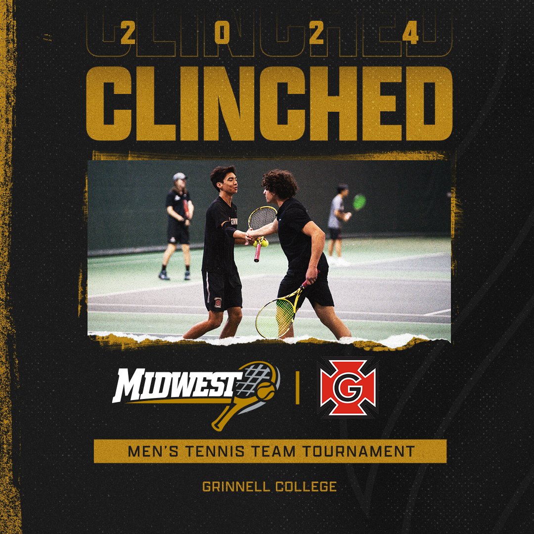 Grinnell College has clinched a spot in the MWC Men's Tennis Team Tournament! Congratulations, @GC_MWtennis! @gcpioneers