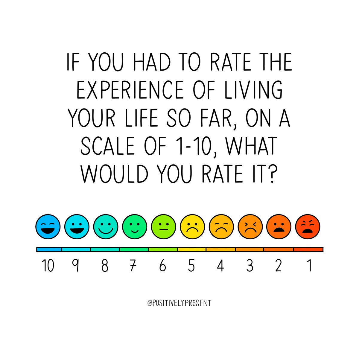 What would you rate the experience of your life?