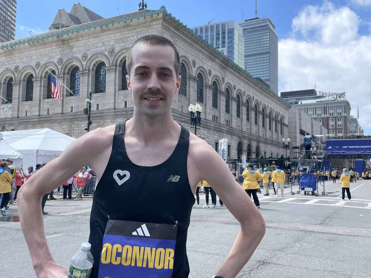 Grant O’Connor of West Hartford and @HartbeatTc crushes Boston in a PR 2:16:17, as the fifth American finisher at the Boston Marathon