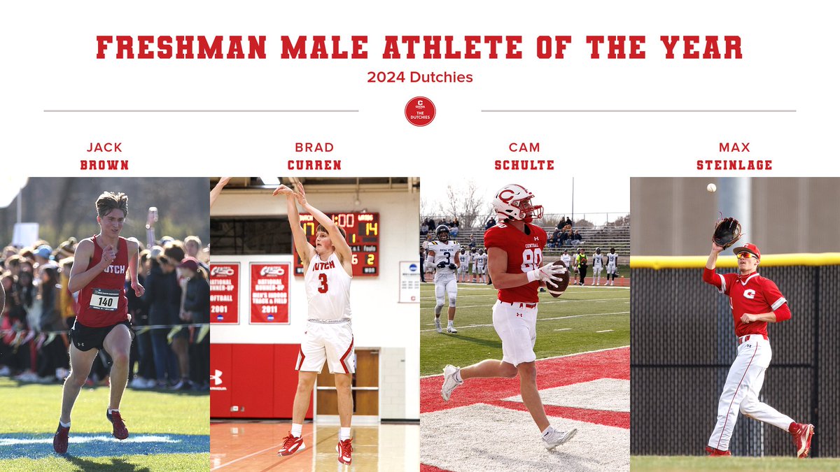 These freshMEN made strong debuts for the Dutch. Here are the nominees for the Freshman Male Athlete of the Year for the 2024 Dutchies.

#GoDutch #rollrivers