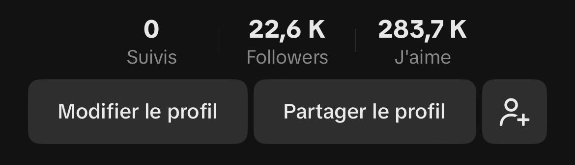 Ça se vend combien un compte Tiktok avec 22,6K abonnés ?